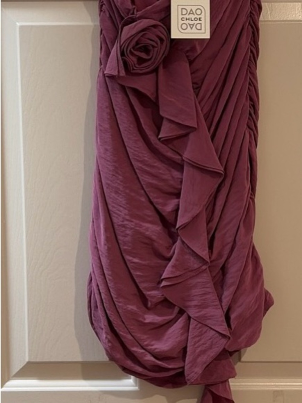 DAO by Chloe Plum Ruffle-Accent Midi Dress